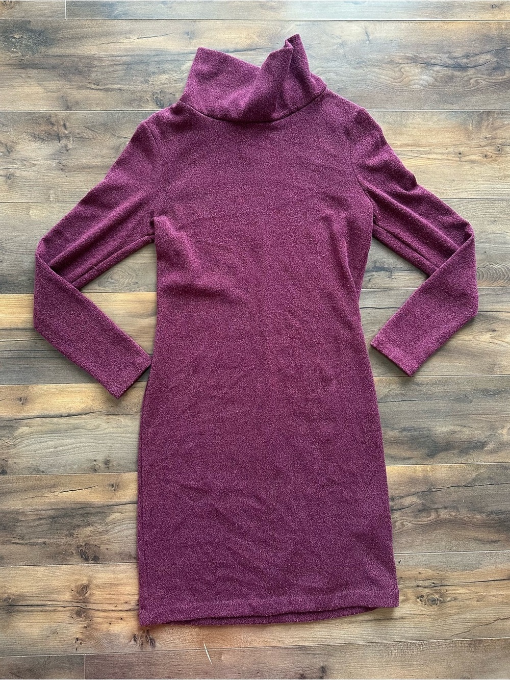 Banana Republic Burgundy Sweater Dress Turtleneck Cozy Fall Winter XS
